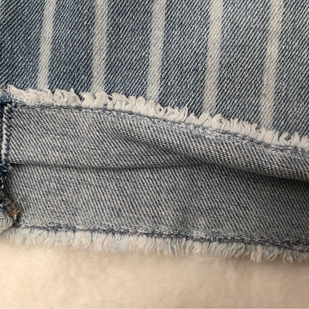 KENSIE JEANS VINTAGE LUXE THE HIGH RISE SHORT SIZE 6/28 STRIPED DENIM NWT - Picture 5 of 15